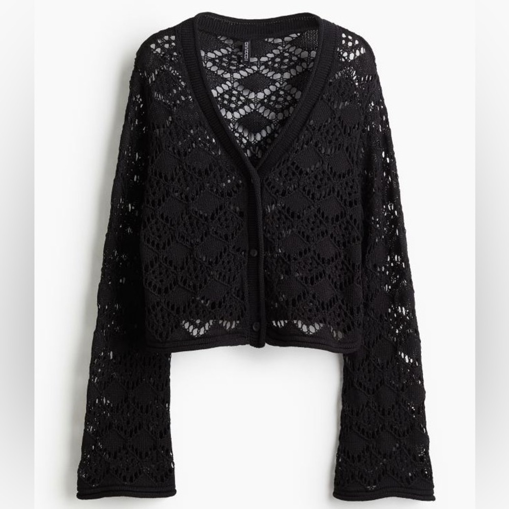 H&M Pointelle-knit Cardigan small